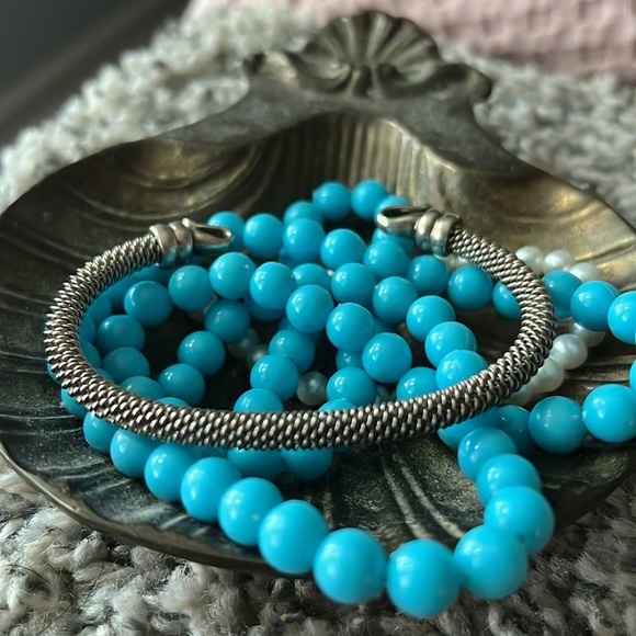 Vintage Sterling Braided Bracelet Cuff - Picture 2 of 3